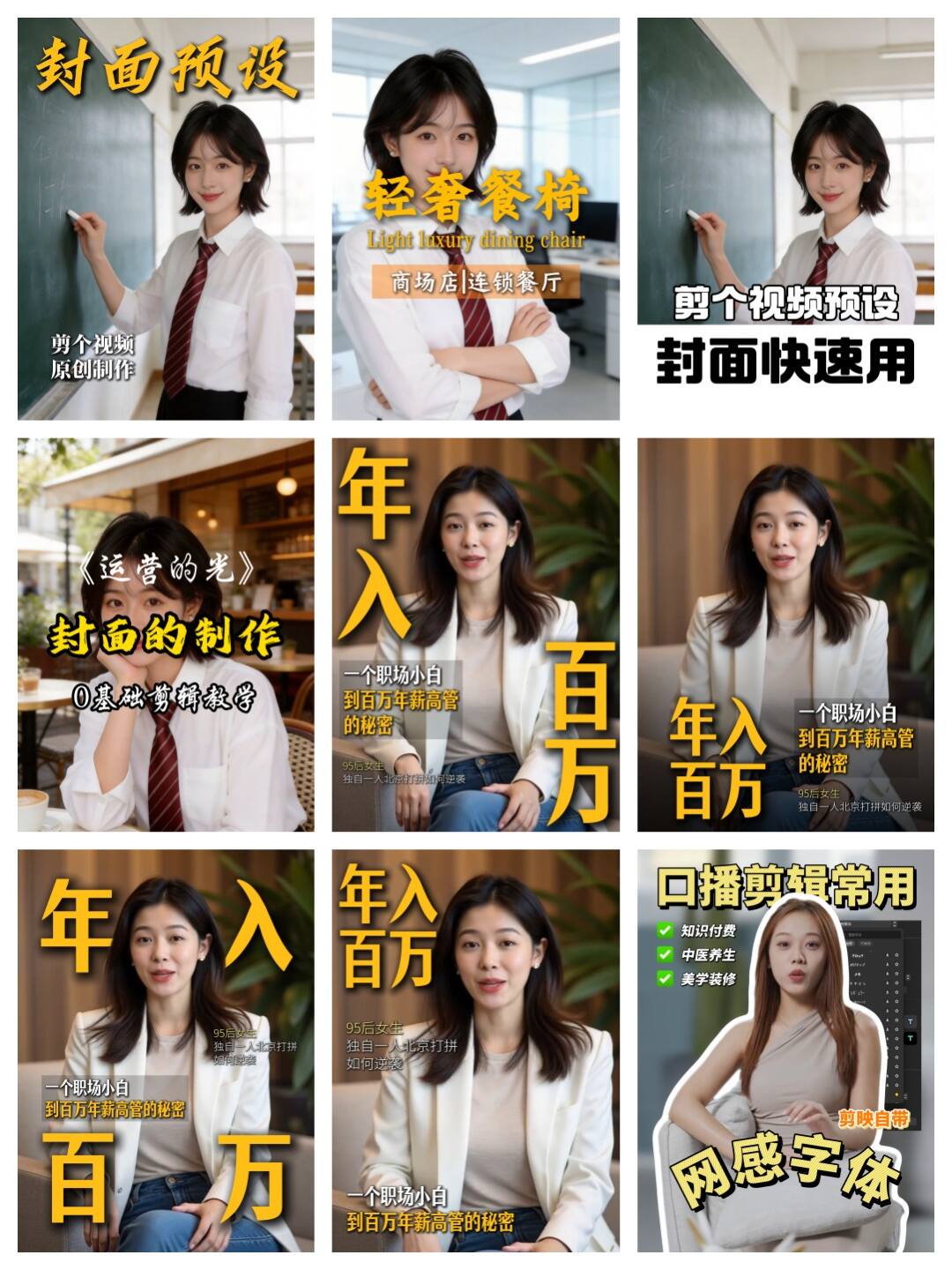 图片[12]-剪映网感封面预设模板/170款各行业视频通用/口播vlog-亮琪创作室