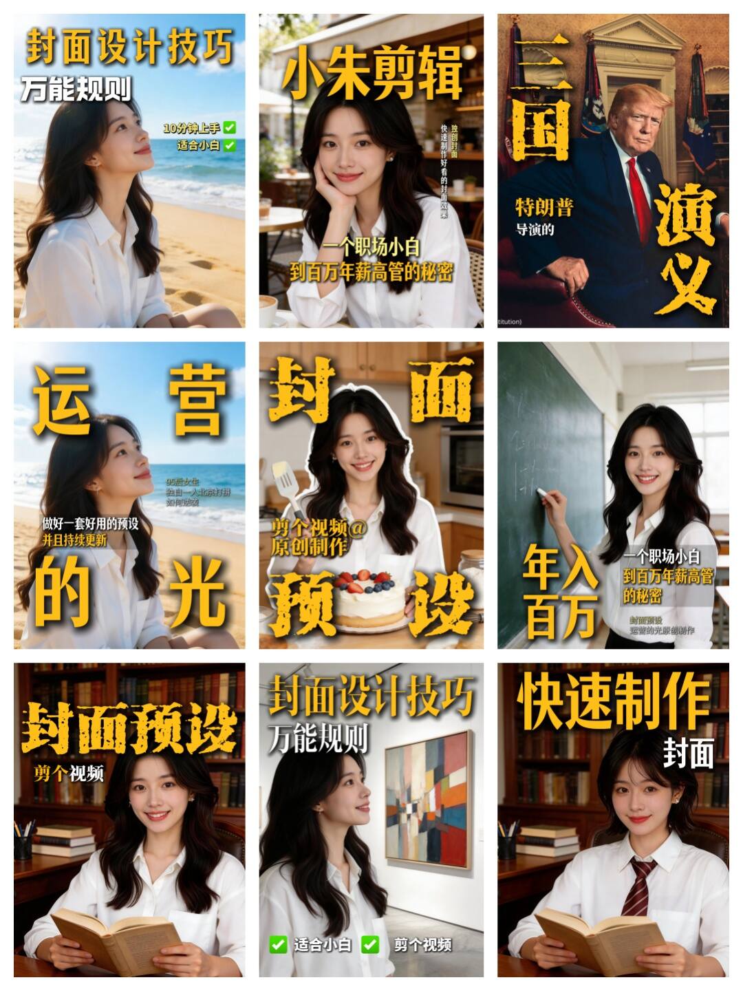 图片[6]-剪映网感封面预设模板/170款各行业视频通用/口播vlog-亮琪创作室